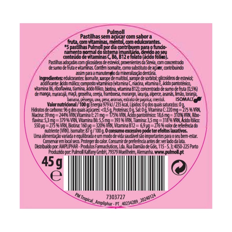 Pulmoll Tropical Candies 45g