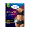 Tena Silhouette Cintura Alta Negro Plus Talla M 9 unidades