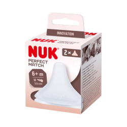 Nuk Perfect Match U Tetinas Silicona 6m+ 2 unidades