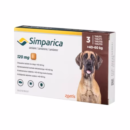Simparica 120mg 40kg - 60kg 3 comprimés