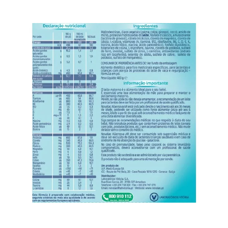 Novalac Allernova AR 400g