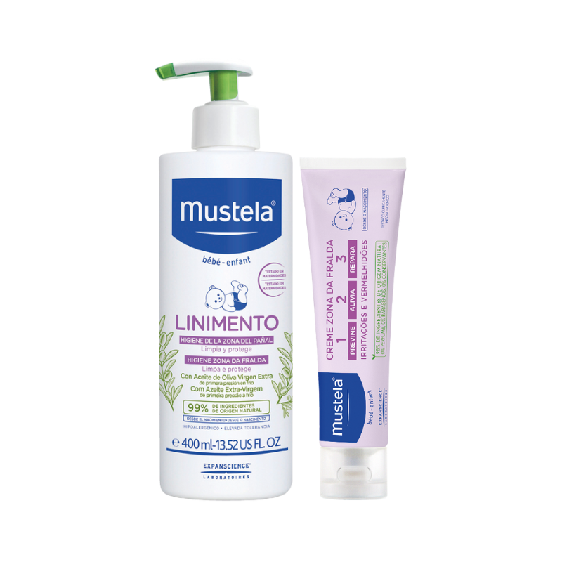 Mustela Liniment 400ml + Diaper Cream 1-2-3 50ml