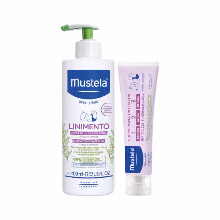Mustela Linimento 400ml + Creme Zona da Fralda 1-2-3 50ml