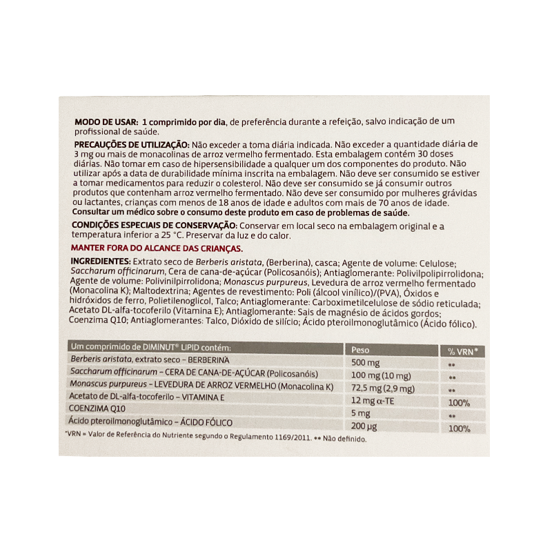 Diminut Lipid 30 tablets