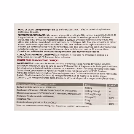 Diminut Lipid 30 comprimidos