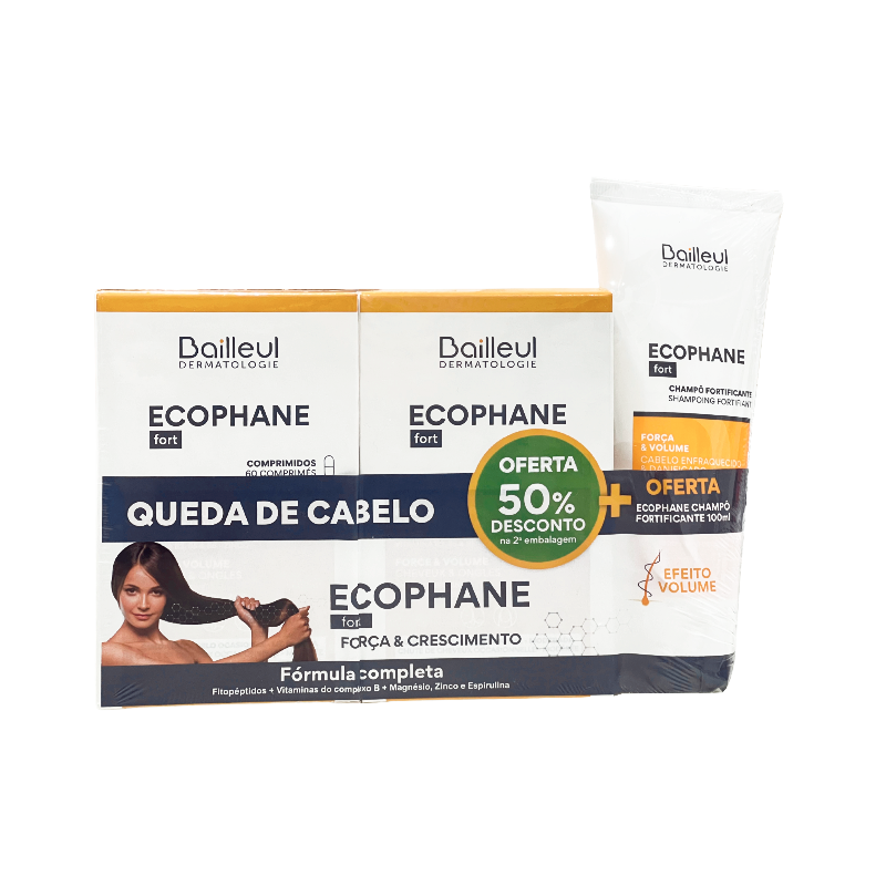 Ecophane Fort 2x60 comprimidos + Champô Fortificante 100ml