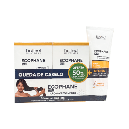 Ecophane Fort 2x60 comprimés + Shampoing Fortifiant 100ml