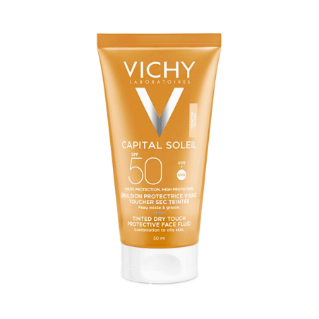 Vichy Capital Soleil Crema Protectora Rostro Toque Seco con Color SPF50 50ml