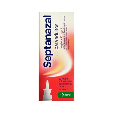 Septanazal Adultos 1mg/ml+50mg/ml Solução para Pulverização Nasal 10ml