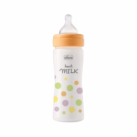 Chicco Perfect Easy Biberón Flujo Medio 2m+ 250ml Naranja