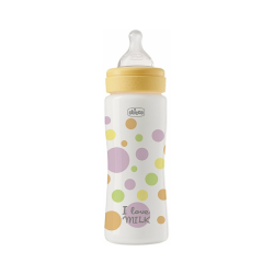 Chicco Perfect Easy Baby Bottle Fast Flow 4m+ 330ml Yellow