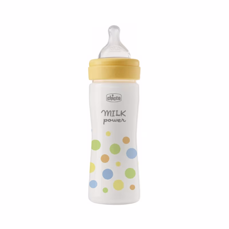 Chicco Perfect Easy Baby Bottle Medium Flow 2m+ 250ml Yellow