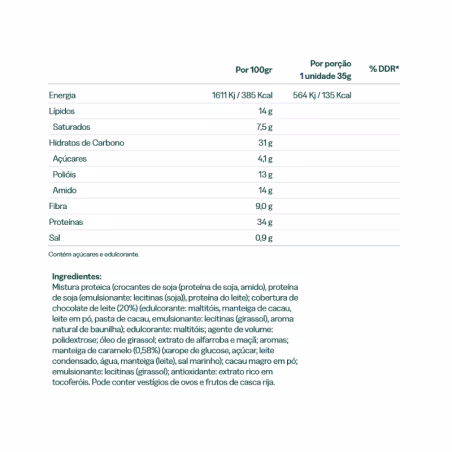Easyslim Barra de Caramelo e Chocolate 35g