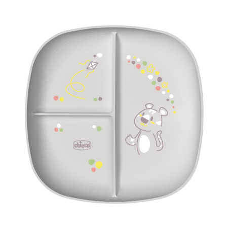 Chicco Plato Dividido 12m+ Gris