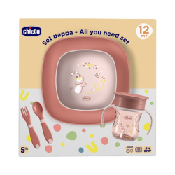 Chicco Set Repas12m+ Rose
