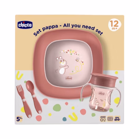Chicco Set Repas12m+ Rose