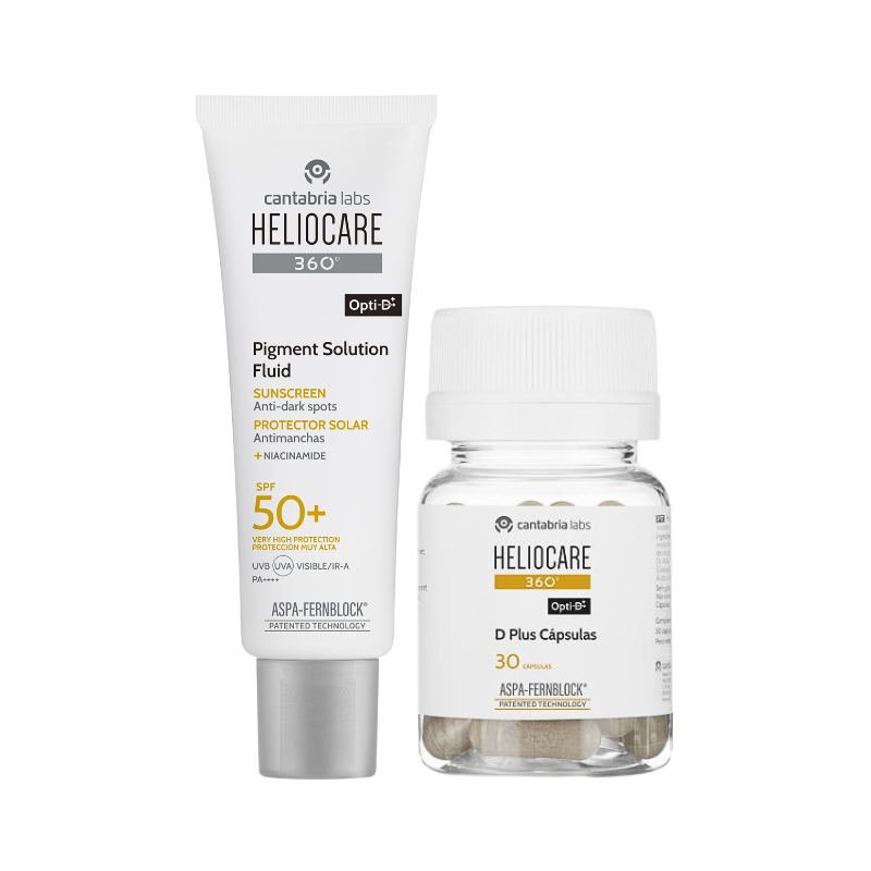 Heliocare 360º Pigment Solution Fluid 50ml + 360º D Plus 30 cápsulas