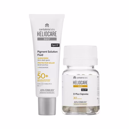 Heliocare 360º Pigment Solution Fluid 50ml + 360º D Plus 30 cápsulas