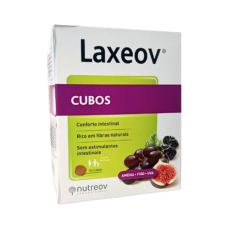 Laxeov Cubos Ameixa Figo e Uva 20 unidades