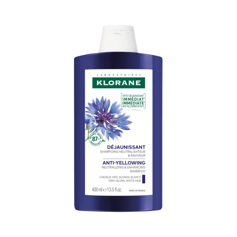 Klorane Shampoing Déjaunissant Cheveux Gris 400ml