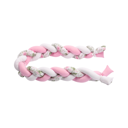 Sensillo Protector de Cuna Trenzado Rosa