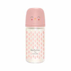 Suavinex Premium Bonhomia Biberão Vidro 3m+ M 240ml Rosa