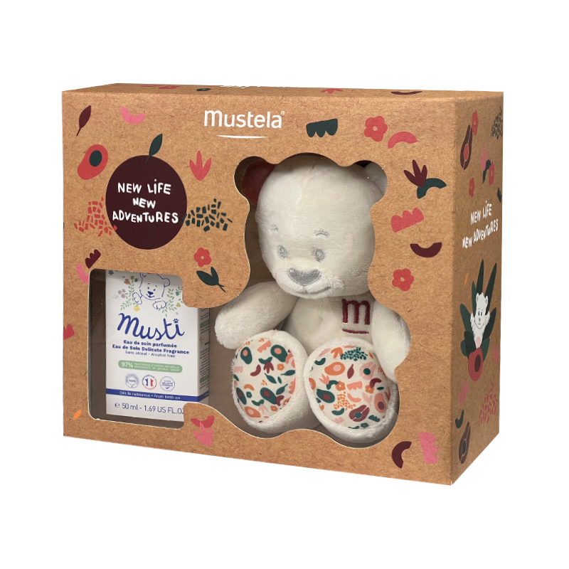 Mustela Eau de Soin Musti Delicate Fragrance + Teddy Bear Gift Set