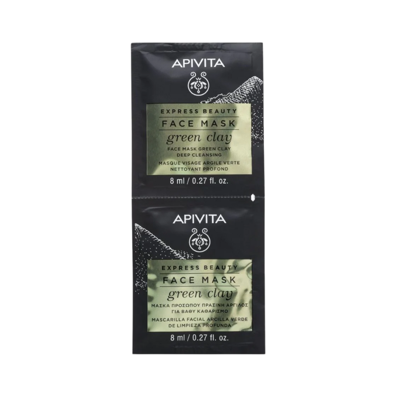 Apivita Express Beauty Máscara Facial Argila Verde 2x8ml