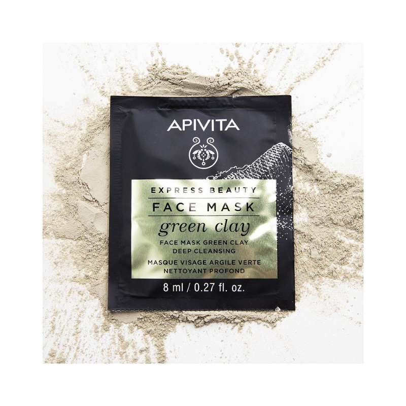 Apivita Express Beauty Masque Visage Argile Verte 2x8ml