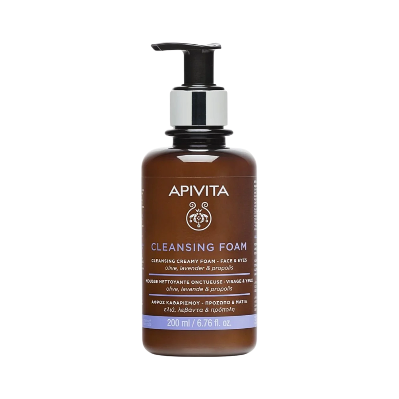 Apivita Cleansing Foam Crema Espuma Limpiadora Rostro y Ojos 200ml