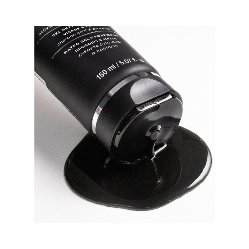 Apivita Black Detox Gel Nettoyant Noir Visage et Yeux 150ml