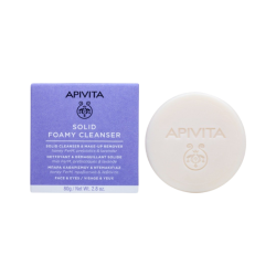 Apivita Solid Foamy Cleanser and Make-Up Remover Face and Eyes 80g