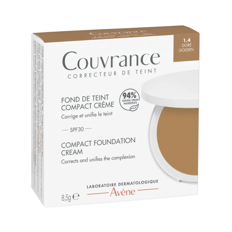 Avène Couvrance Creme Compacto Corretor de Tez 1.4 Dourado FPS30+ 8,5g