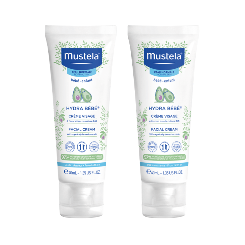 Mustela Hydra Bebé Crème Visage 2x40ml