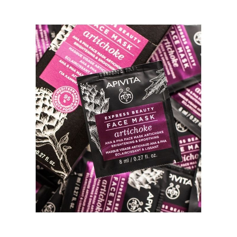 Apivita Express Beauty Máscara Iluminadora e Suavizante Alcachofra 2x8ml
