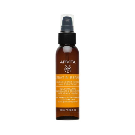 Apivita Keratin Repair Huile Capillaire Nourrissante et Réparatrice 100ml