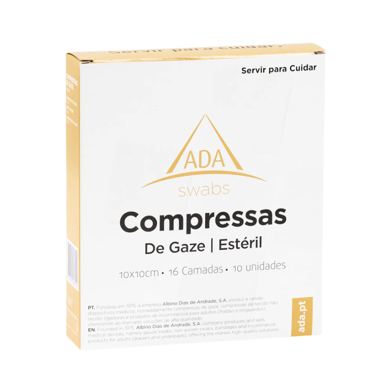 Compresses Ada de Gaze Stériles 10x10cm 10 unités
