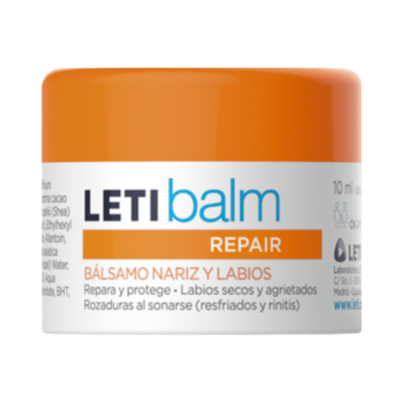 Bálsamo pediátrico reparador Letibalm para nariz y labios (10 ml)