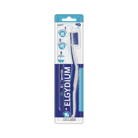 Elgydium 4 in 1 Soft Toothbrush