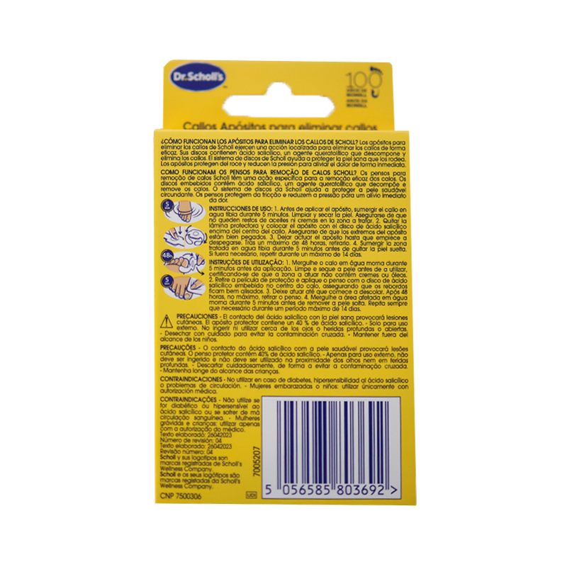 Pansements pour l'élimination des callosités Dr.Scholls , 8 unités