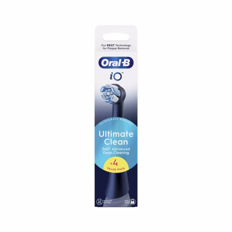 Oral-B iO Ultimate Clean Recarga Escova de Dentes Preto 4 unidades
