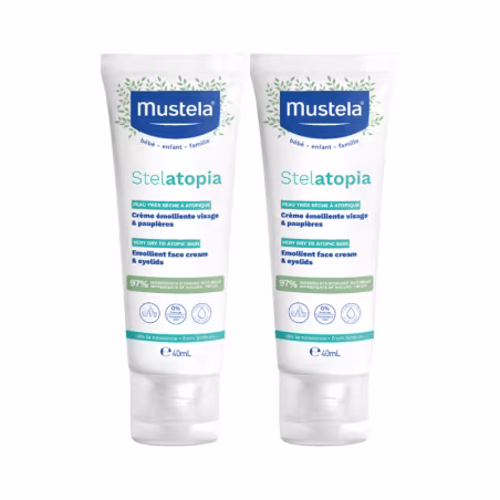 Mustela Stelatopia Crema Facial Emoliente 2x40ml