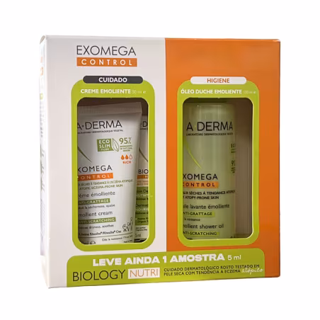 A-Derma Exomega Control Crème Émolliente + Huile de Douche Émolliente Pack