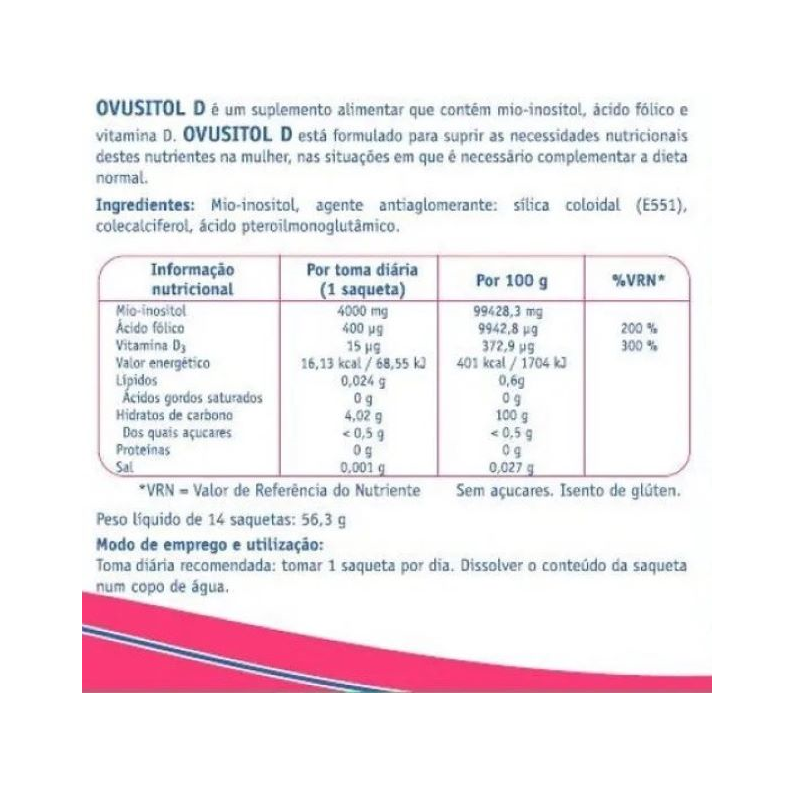 Ovusitol D 14 saquetas