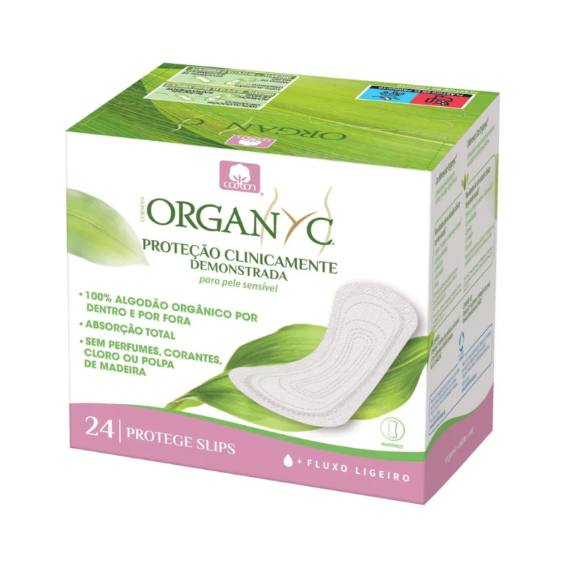 Organyc Protège-Slip avec Emballage Individuel Flux Léger 24 unités