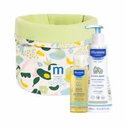 Mustela Hydra Leche Corporal Hidratante + Aceite de Masaje + Cesta Pack