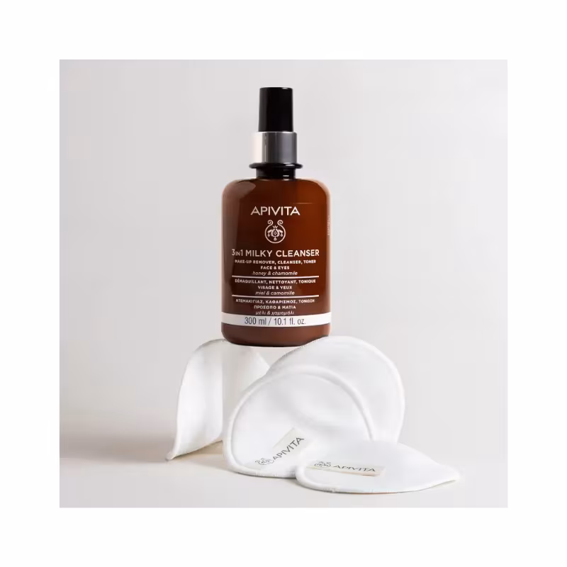 Apivita Lait Nettoyant 3 en 1 Visage et Yeux 300ml