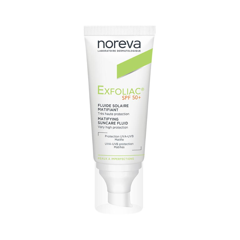 Noreva Exfoliac Fluide Solaire Matifiant SPF50+ 40ml