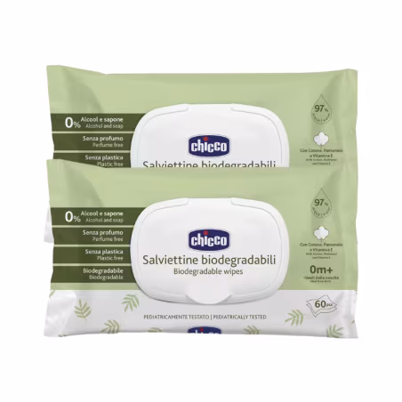 Chicco Lingettes Biodégradables 60 unités