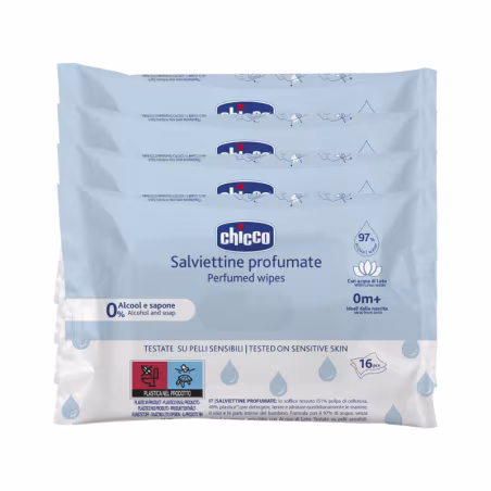 Chicco Toalhitas Perfumadas 4x16 unidades